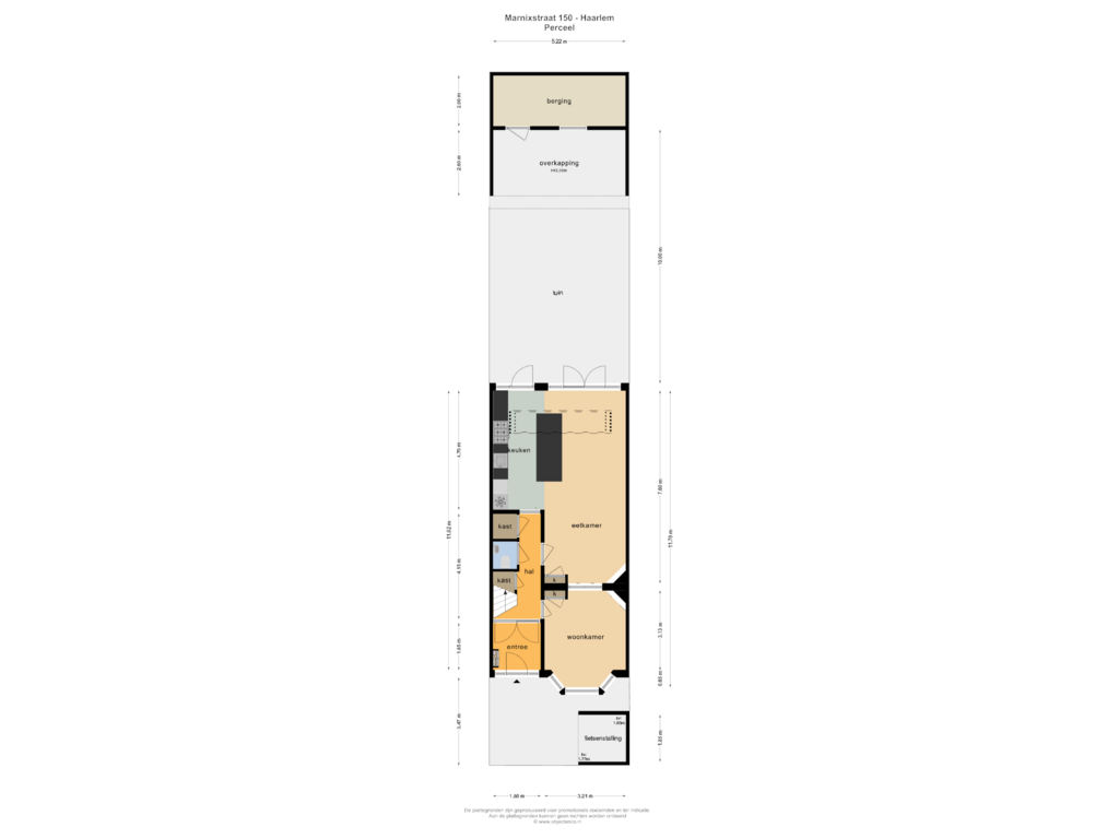 View floorplan of PERCEEL of Marnixstraat 150