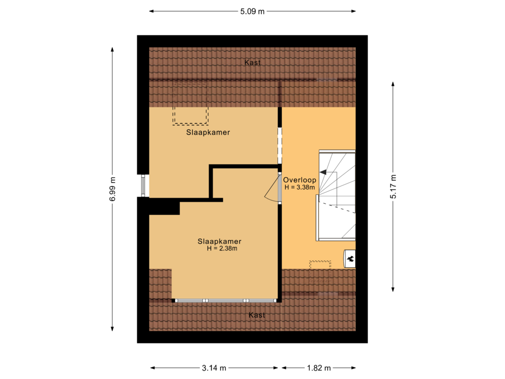 Bekijk plattegrond van Tweede verdieping van Corridor 23