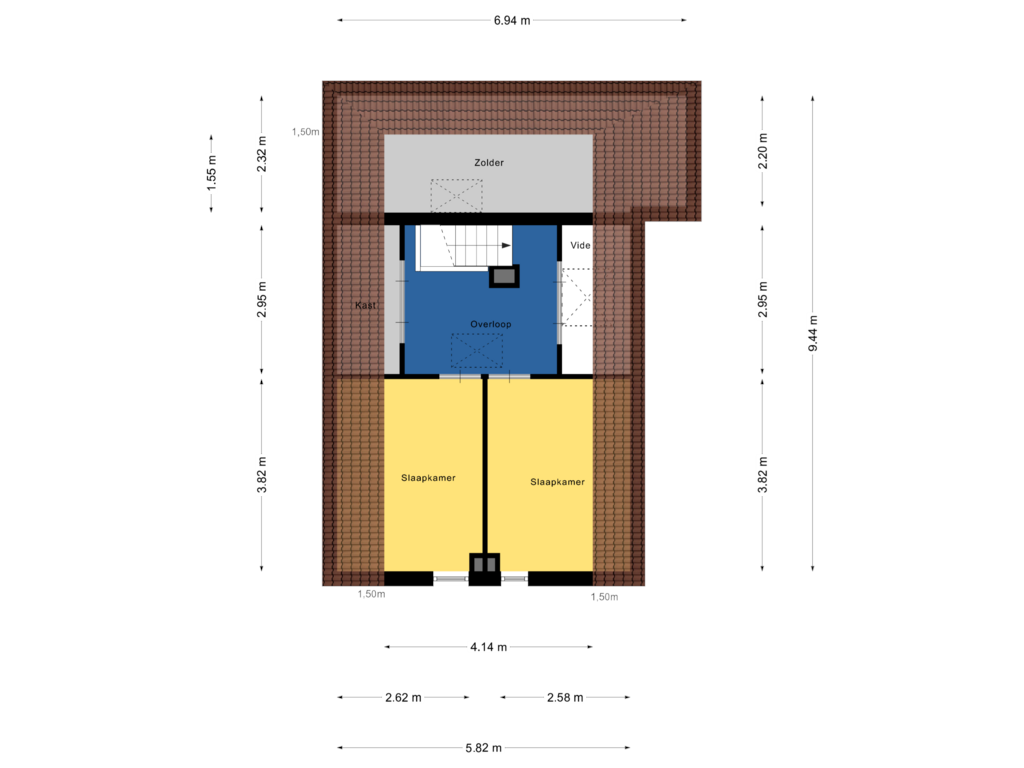 Bekijk plattegrond van Eerste Verdieping van Langwijkstraat 13