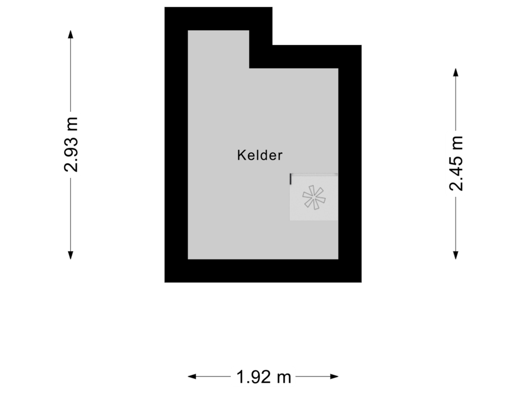 Bekijk plattegrond van Kelder van Langwijkstraat 13