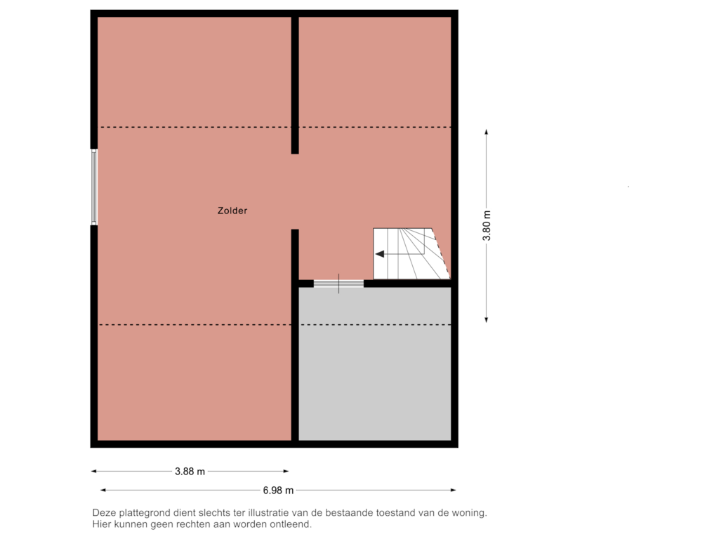 Bekijk plattegrond van Tweede verdieping van Graaf van Loonstraat 3