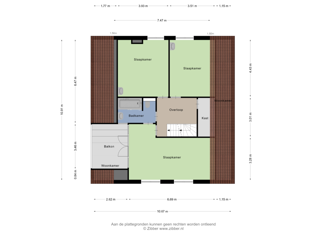 View floorplan of Eerste Verdieping of Voorstraat 3