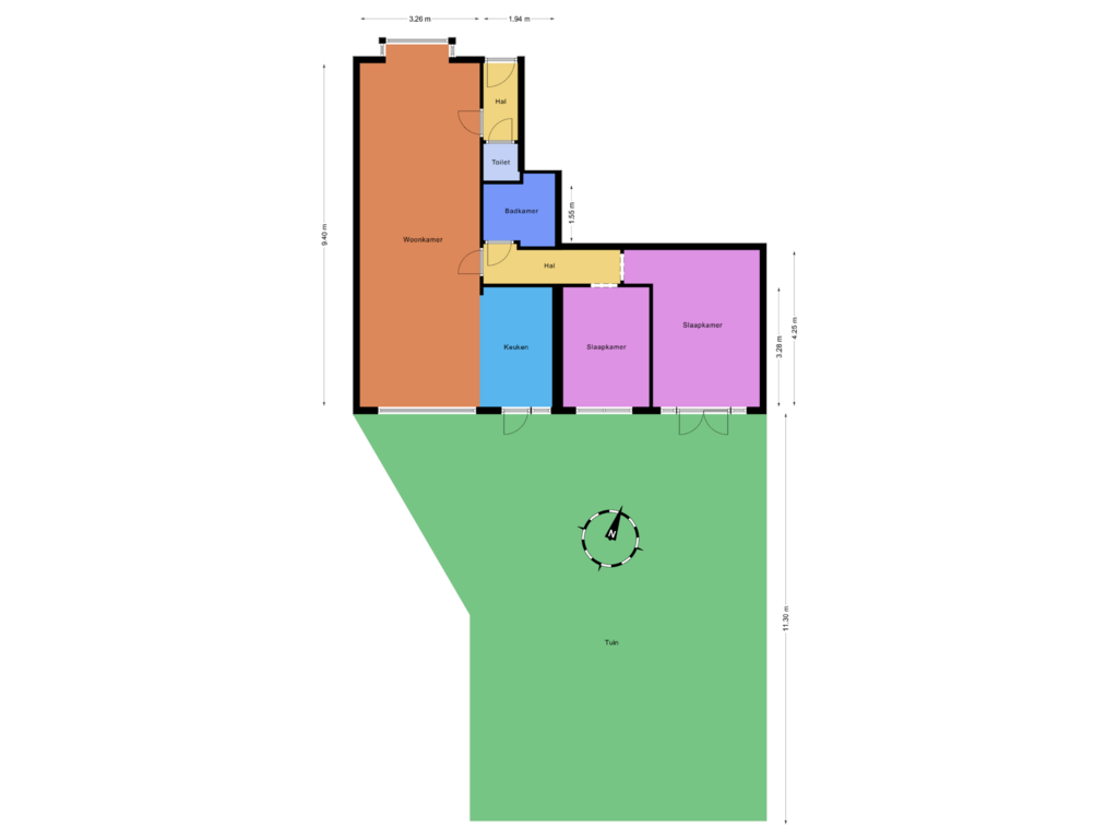 Bekijk plattegrond van Parterre met tuin van Cremerplein 16