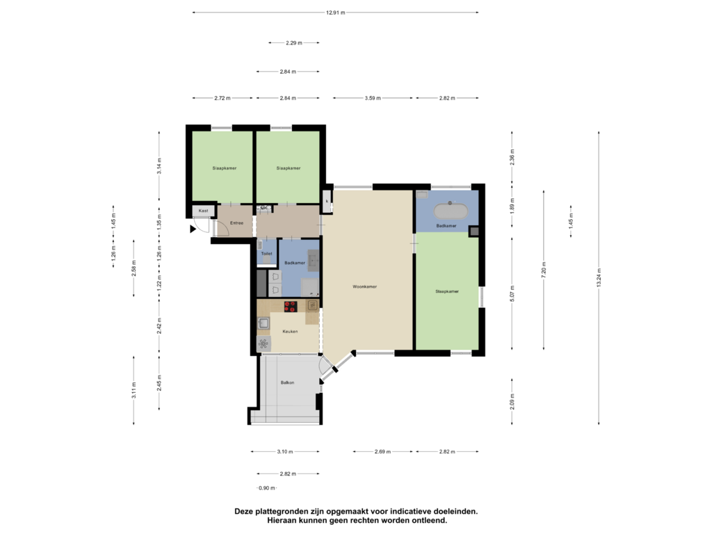 Bekijk plattegrond van Appartement van Leusdenhof 383