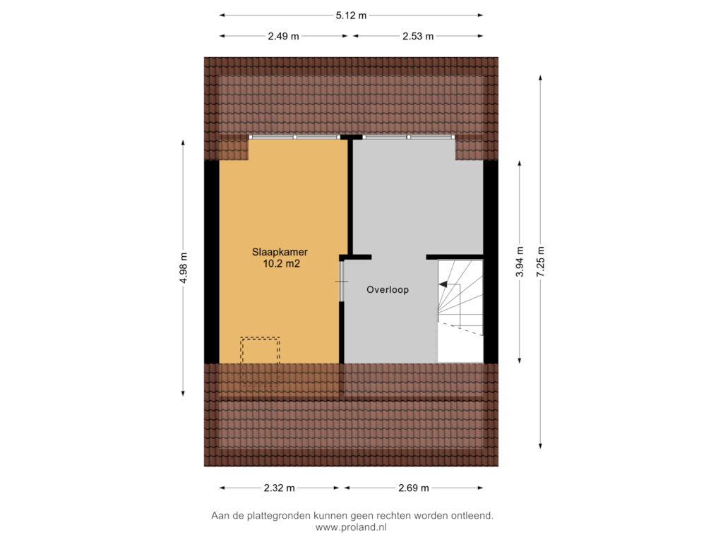 Bekijk plattegrond van 2e Verdieping van Rijsweerdsweg 27