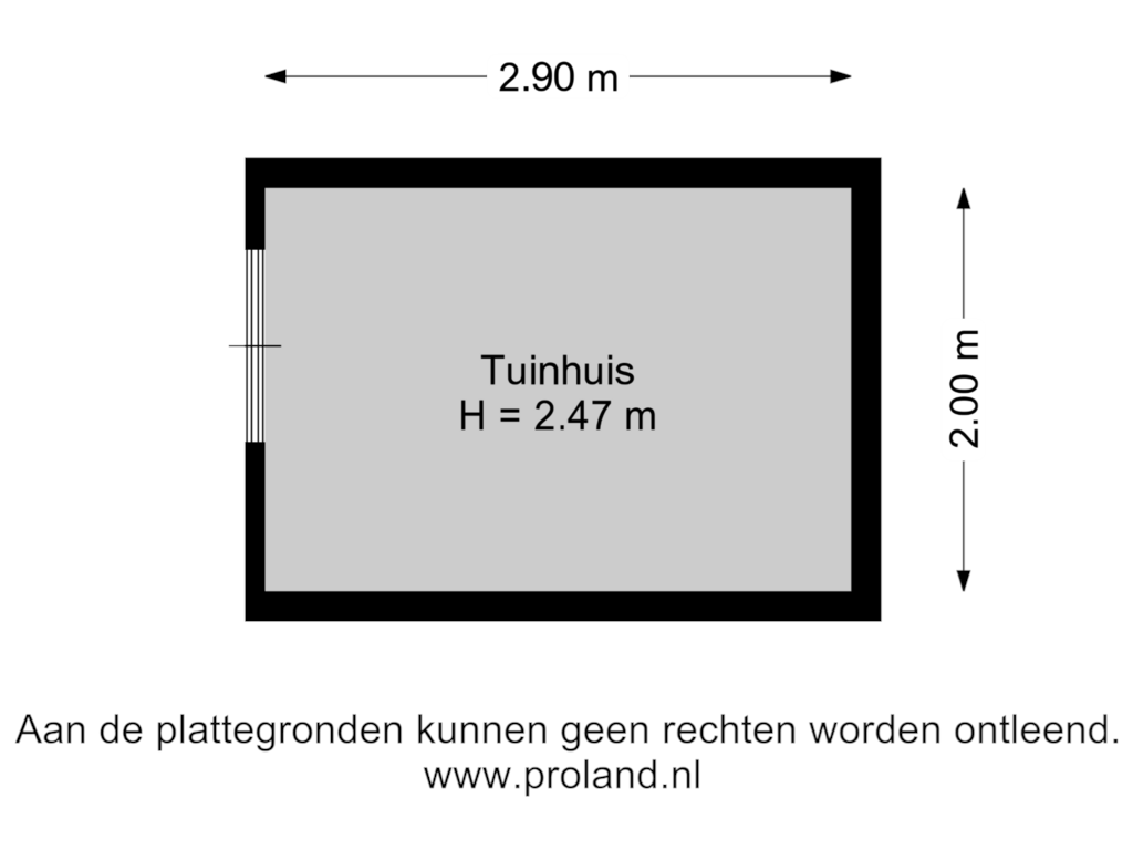 Bekijk plattegrond van Tuinhuis van Rijsweerdsweg 27