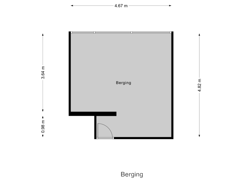 Bekijk plattegrond van Berging van Sint Martinuslaan 61