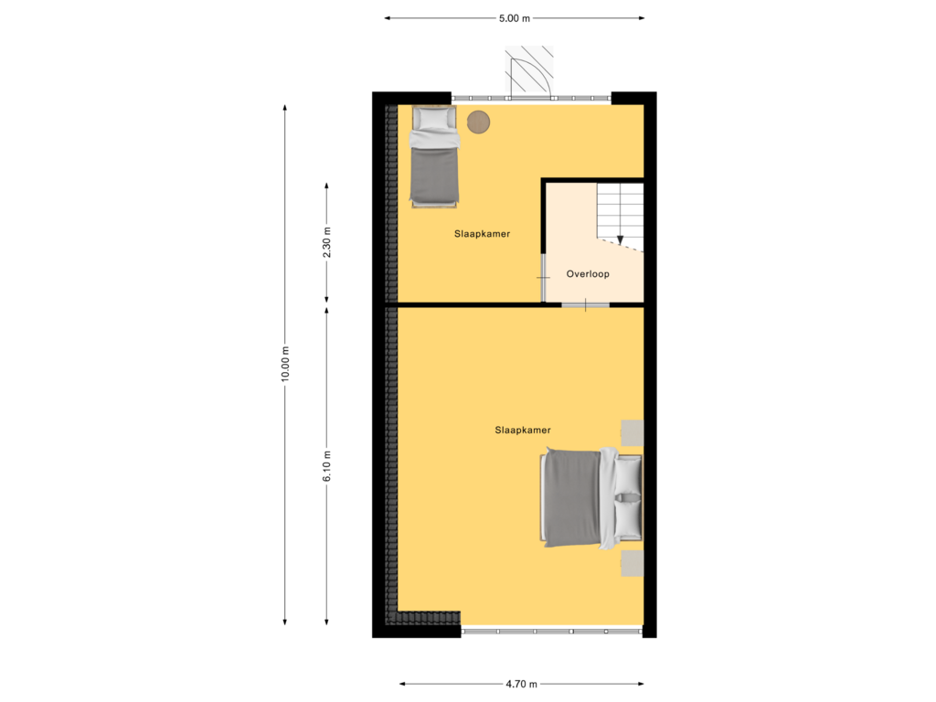 View floorplan of 2e Verdieping of Adastraat 24