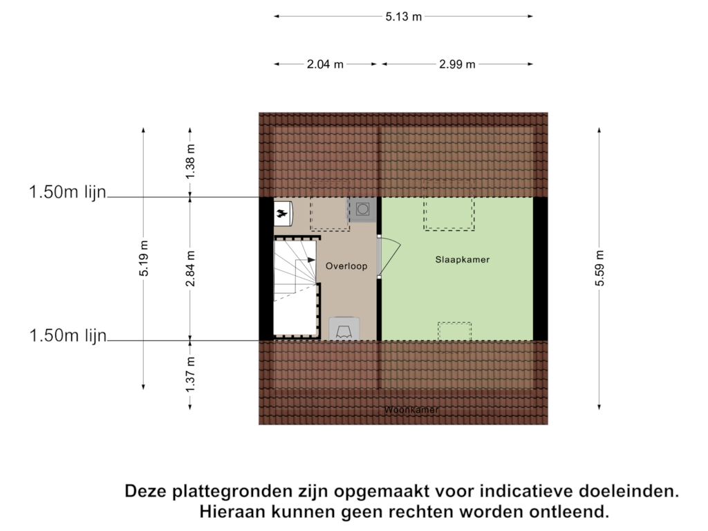 Bekijk plattegrond van Tweede Verdieping van Vinkenerf 34