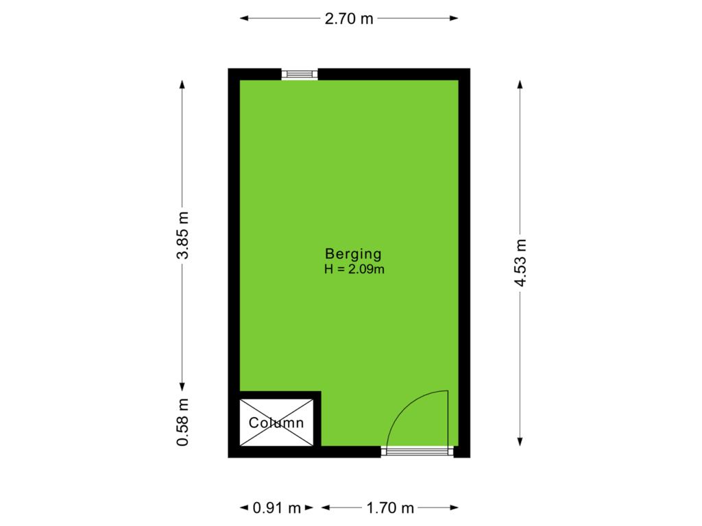 View floorplan of Berging of Dr. Struyckenstraat 16