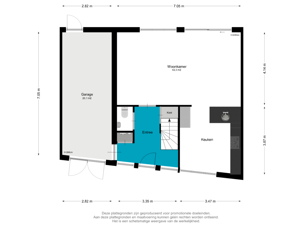 View floorplan of Begane Grond of Ruisvoorn 57