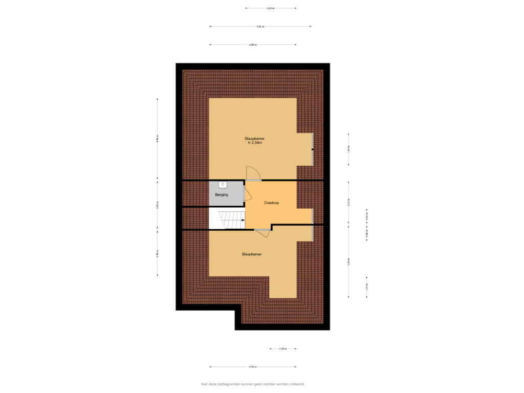 Bekijk plattegrond van Zolder van Groeneweg 33