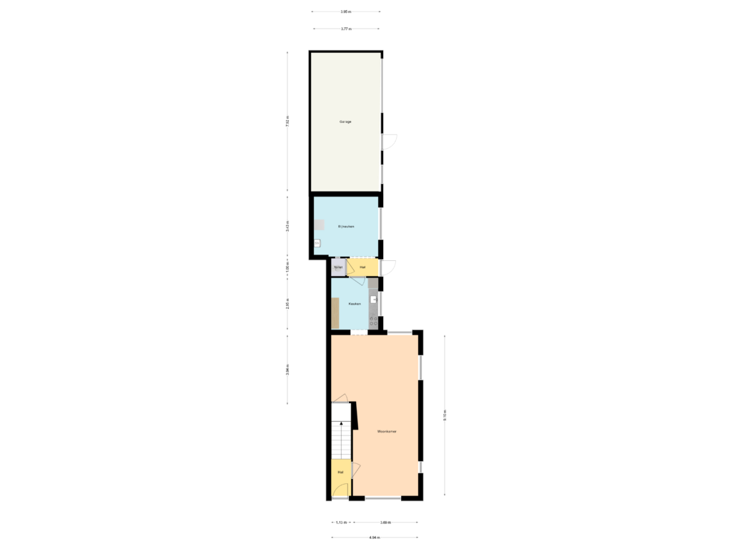 Bekijk plattegrond van Begane grond van Marktstraat 18