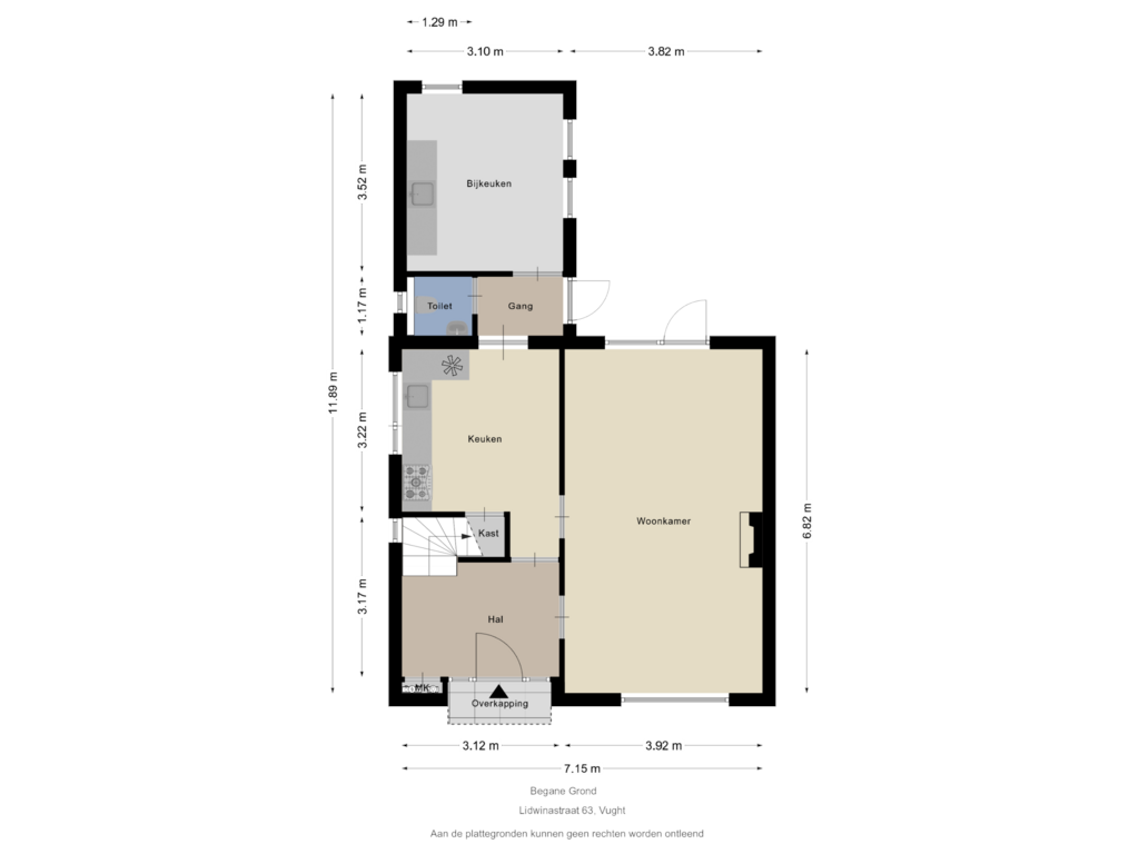 View floorplan of Begane Grond of Lidwinastraat 63