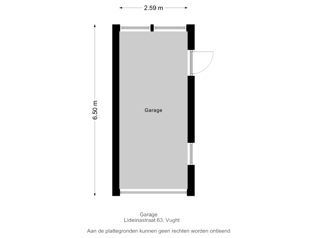 View floorplan of Garage of Lidwinastraat 63