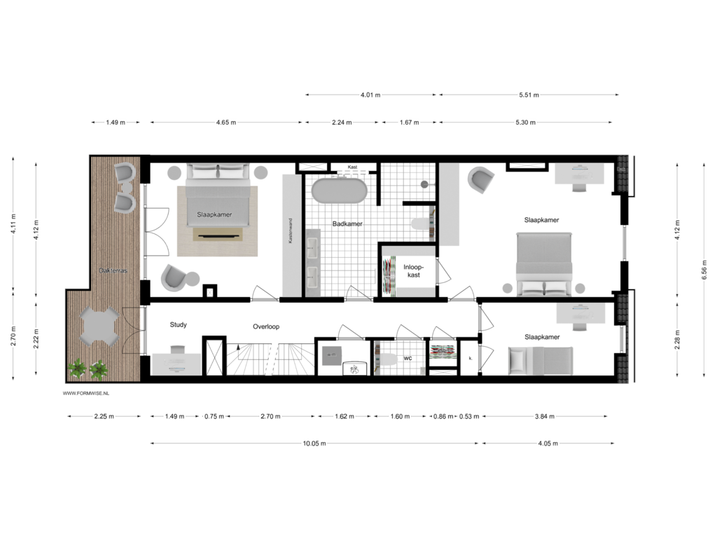 Bekijk plattegrond van 5e VERDIEPING van Paulus Potterstraat 40-4