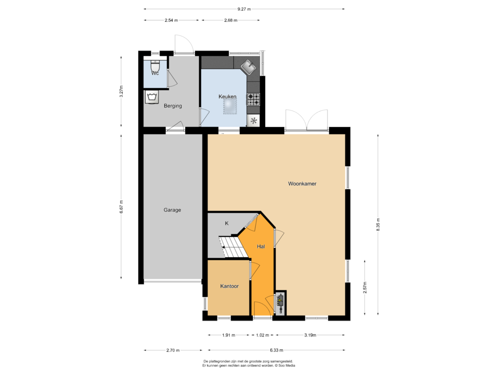 View floorplan of Begane grond of Heidehof 2