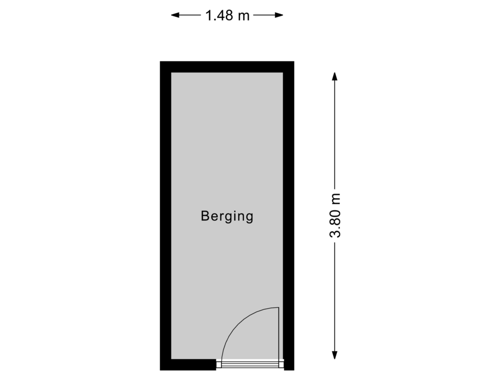 Bekijk plattegrond van Berging van Lobeliastraat 33-A