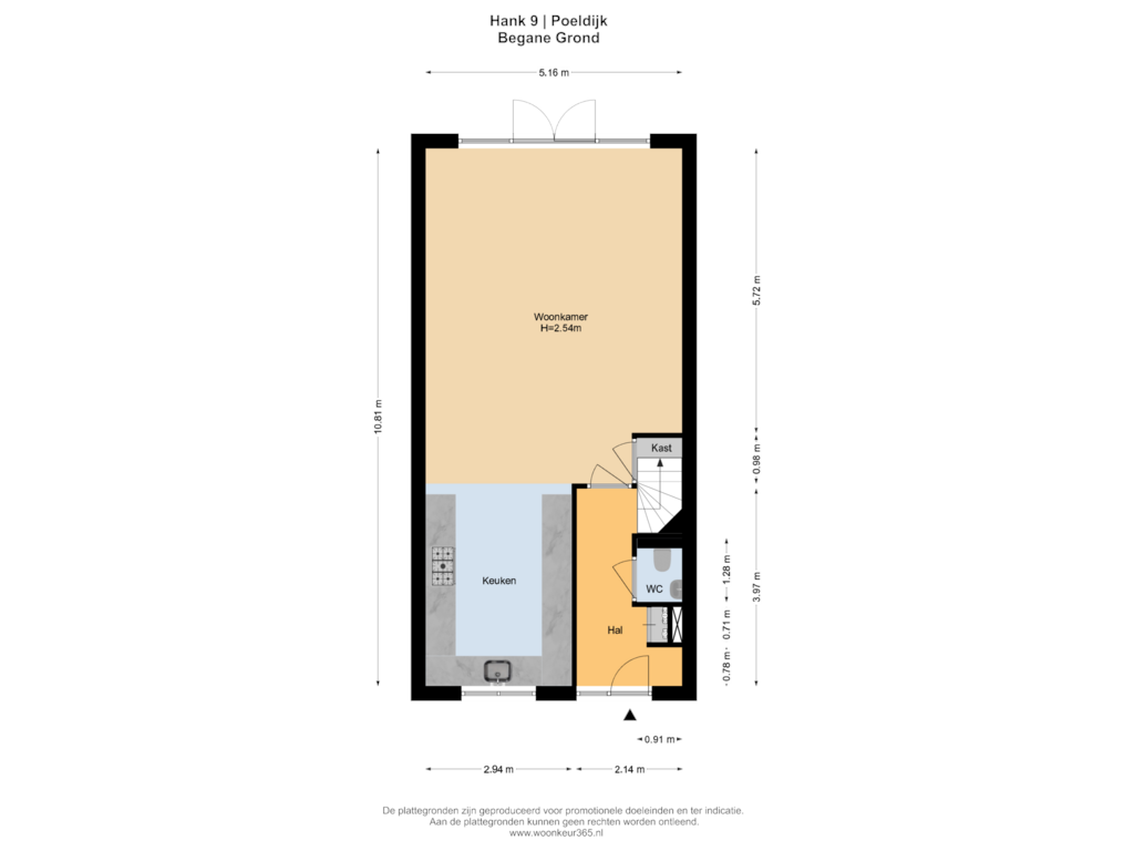 Bekijk plattegrond van Begane Grond van Hank 9