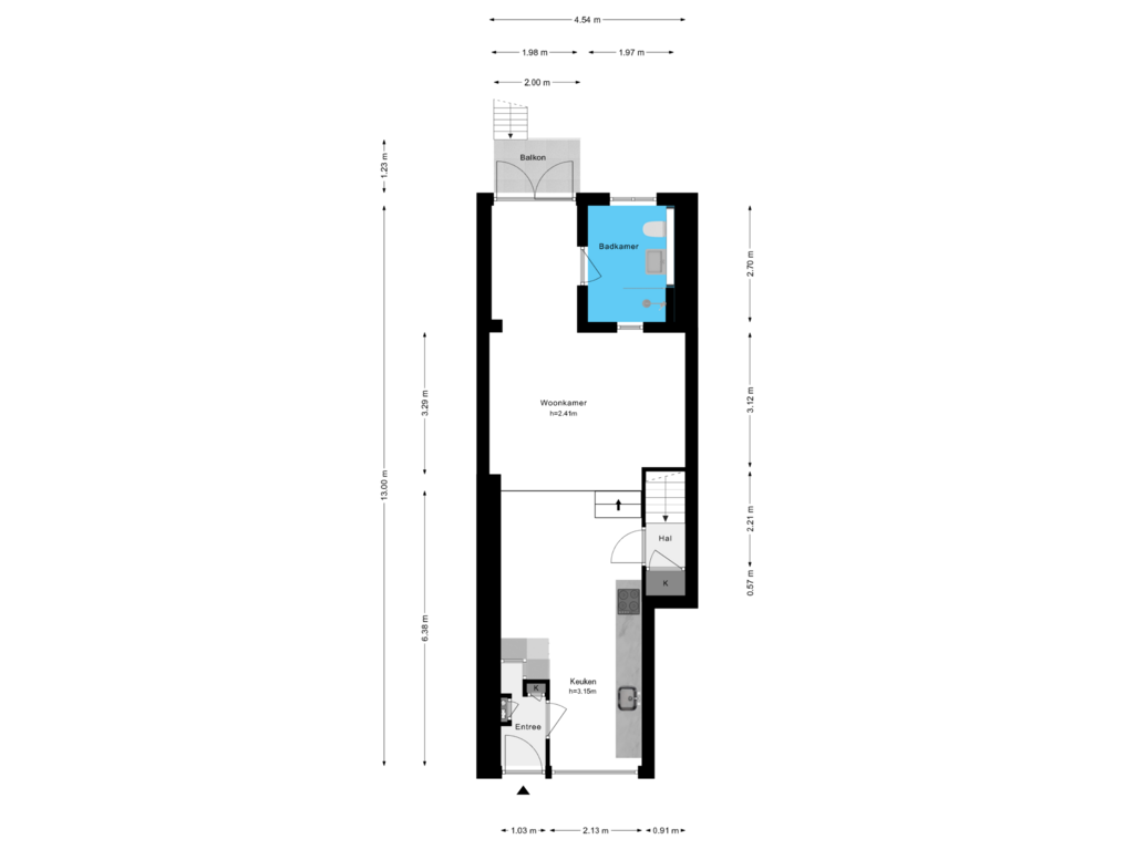 View floorplan of Begane Grond of Govert Flinckstraat 378-H