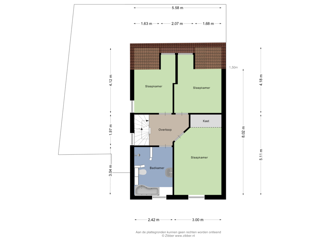 Bekijk plattegrond van Eerste Verdieping van Weegkamp 21