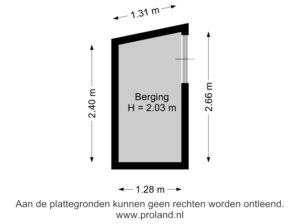 Bekijk plattegrond van Berging 2 van Gorechtkade 94-B