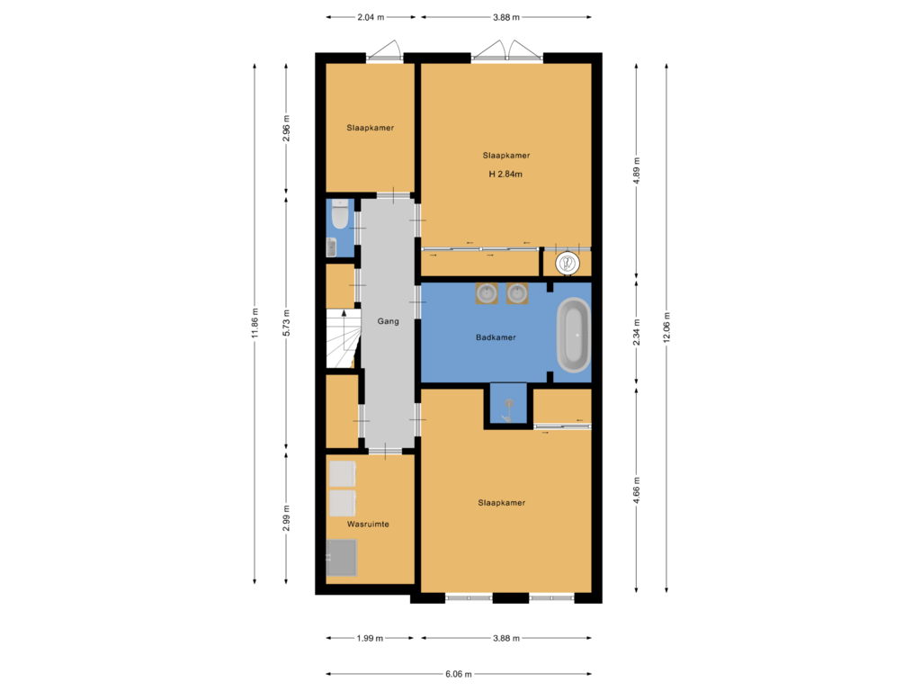 Bekijk plattegrond van Souterrain van Willemsparkweg 126-H