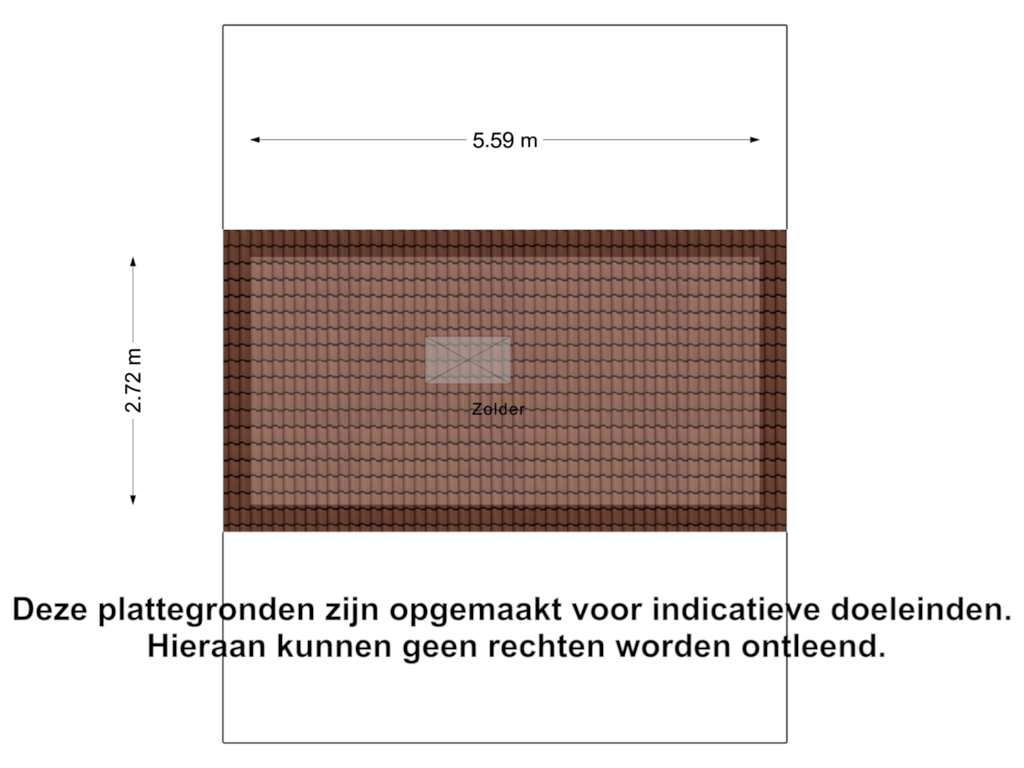 View floorplan of Zolder of Magna Petestraat 13-A