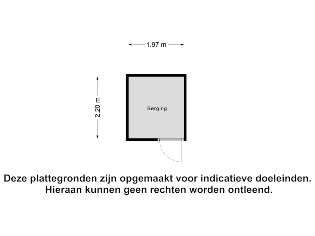 View floorplan of Berging of Magna Petestraat 13-A