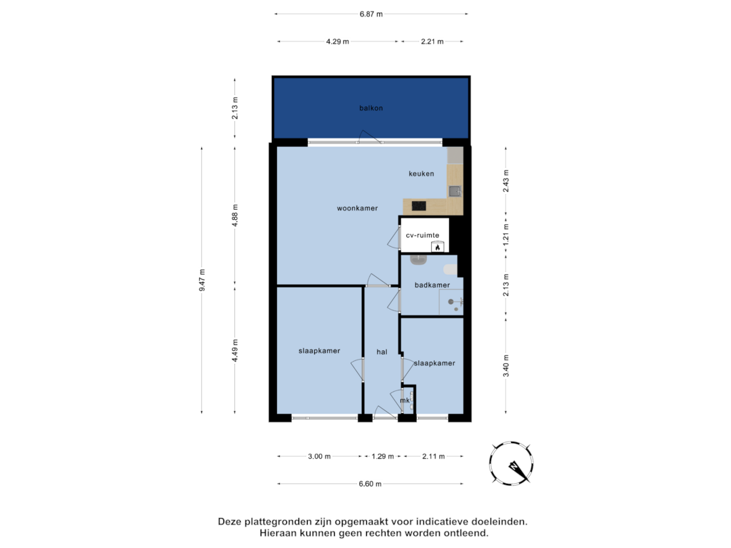 Bekijk plattegrond van Appartement van Henriëtte Roland Holstlaan 89