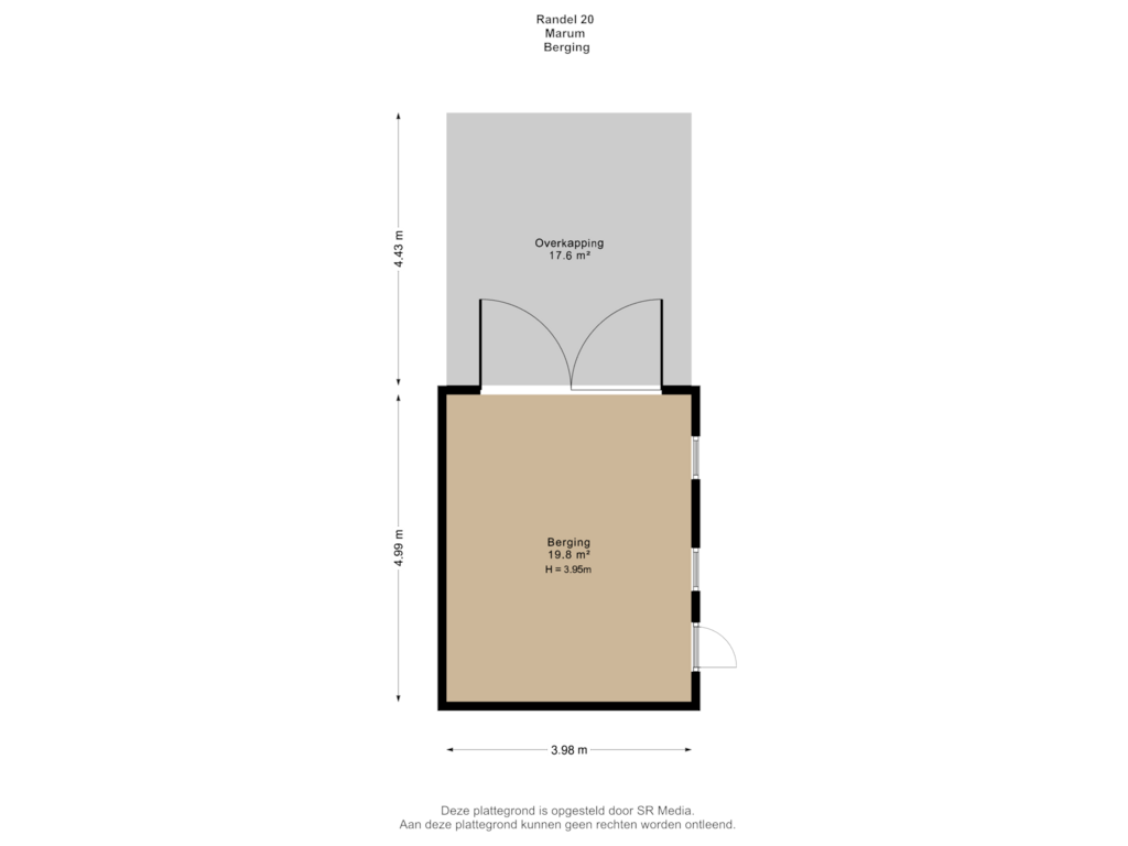 Bekijk plattegrond van Berging van Randel 20