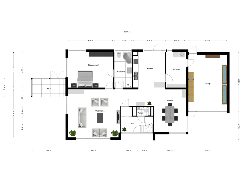 View floorplan of Gelijkvloers of De Walle 3