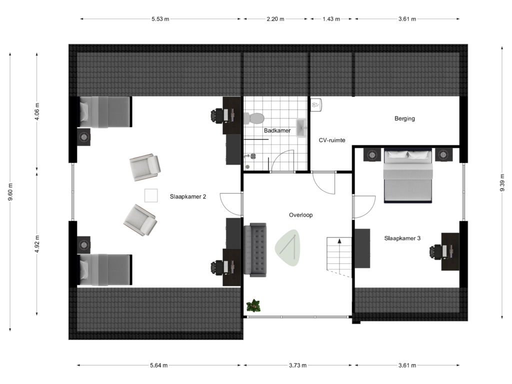 View floorplan of Verdieping of De Walle 3