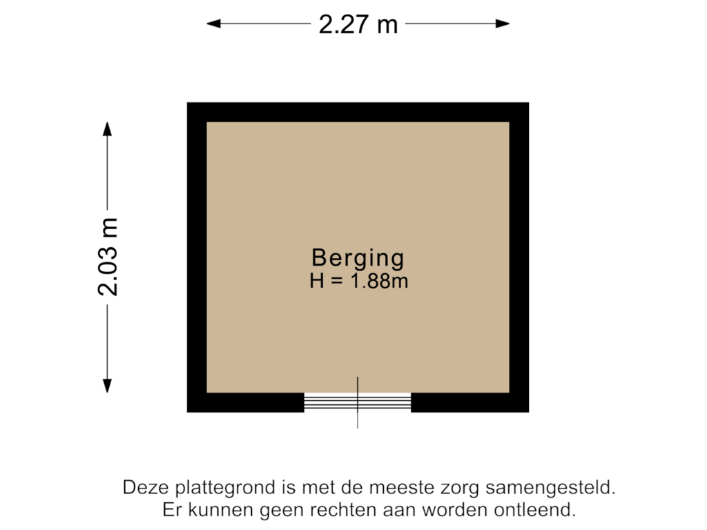 Bekijk plattegrond van Berging van Lange Hilleweg 77-A