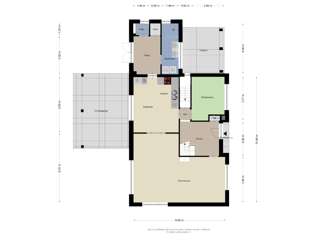 Bekijk plattegrond van Begane grond van Invalsweg 7