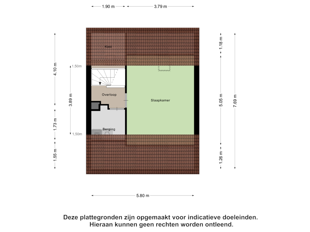 Bekijk plattegrond van Tweede Verdieping van De Pellenwever 52