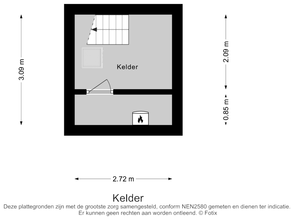 Bekijk plattegrond van Kelder van Margrietlaan 70