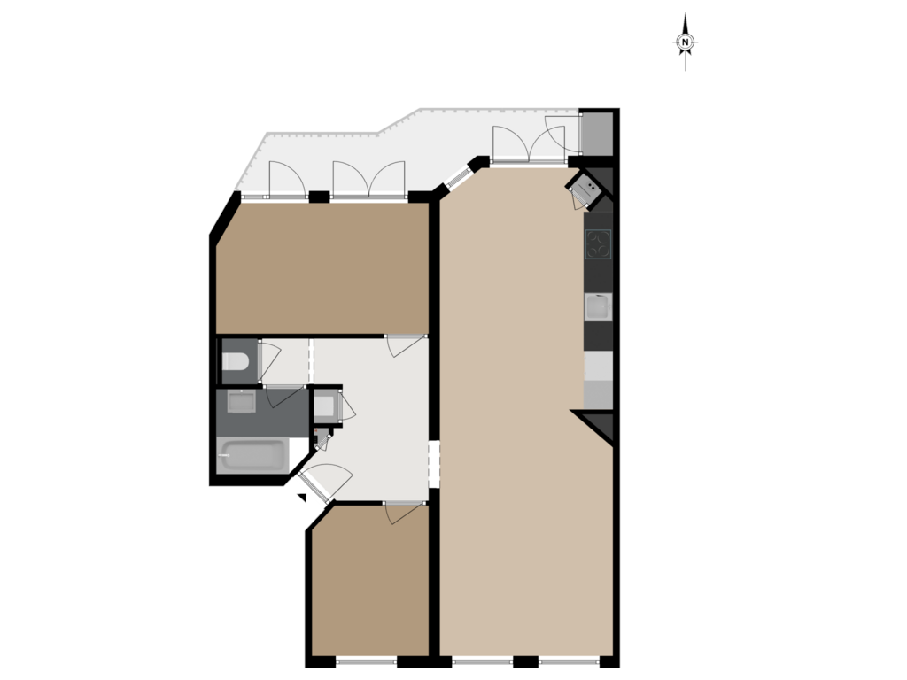 Bekijk plattegrond van Eerste Verdieping van Biesboschstraat 70-1