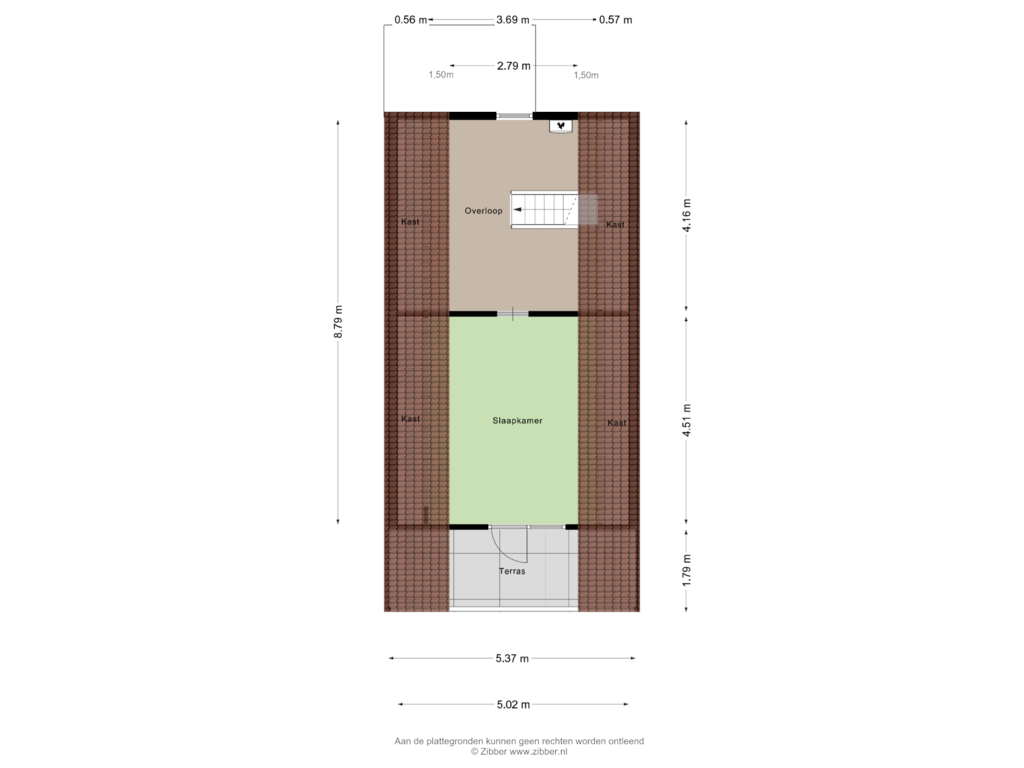 Bekijk plattegrond van Eerste Verdieping van Voorsteweg 17