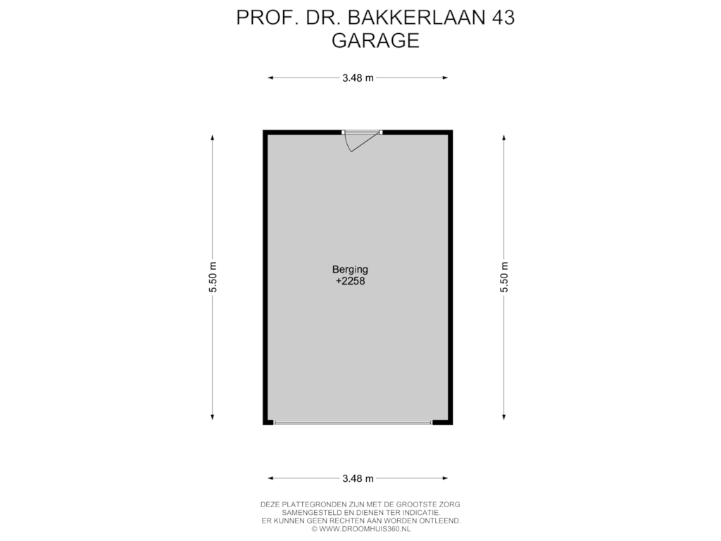 Bekijk plattegrond van Garage van Prof. Dr. Bakkerlaan 43