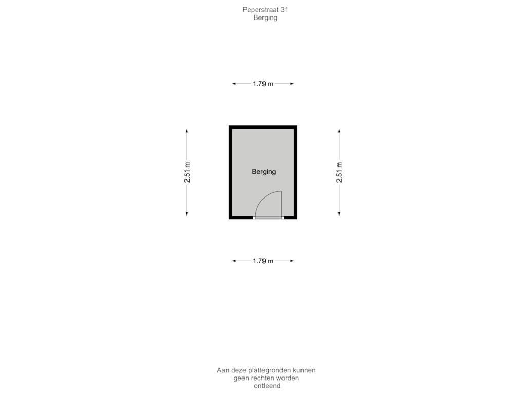 Bekijk plattegrond van Berging van Peperstraat 31