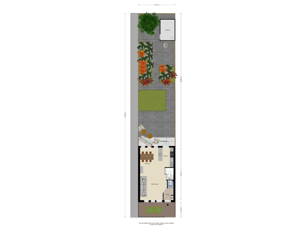 View floorplan of Begane Grond-Tuin of Amberberg 10