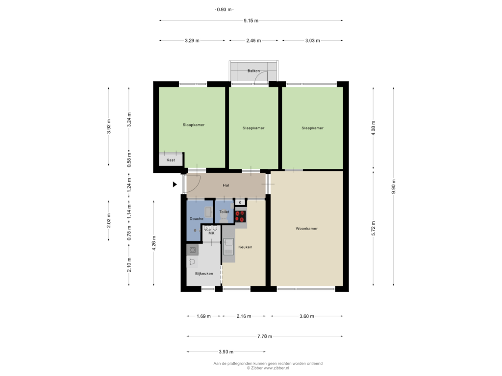 Bekijk plattegrond van Appartement van Zeepziedersdreef 10-A