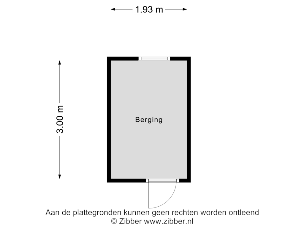 Bekijk plattegrond van Berging van Zeepziedersdreef 10-A