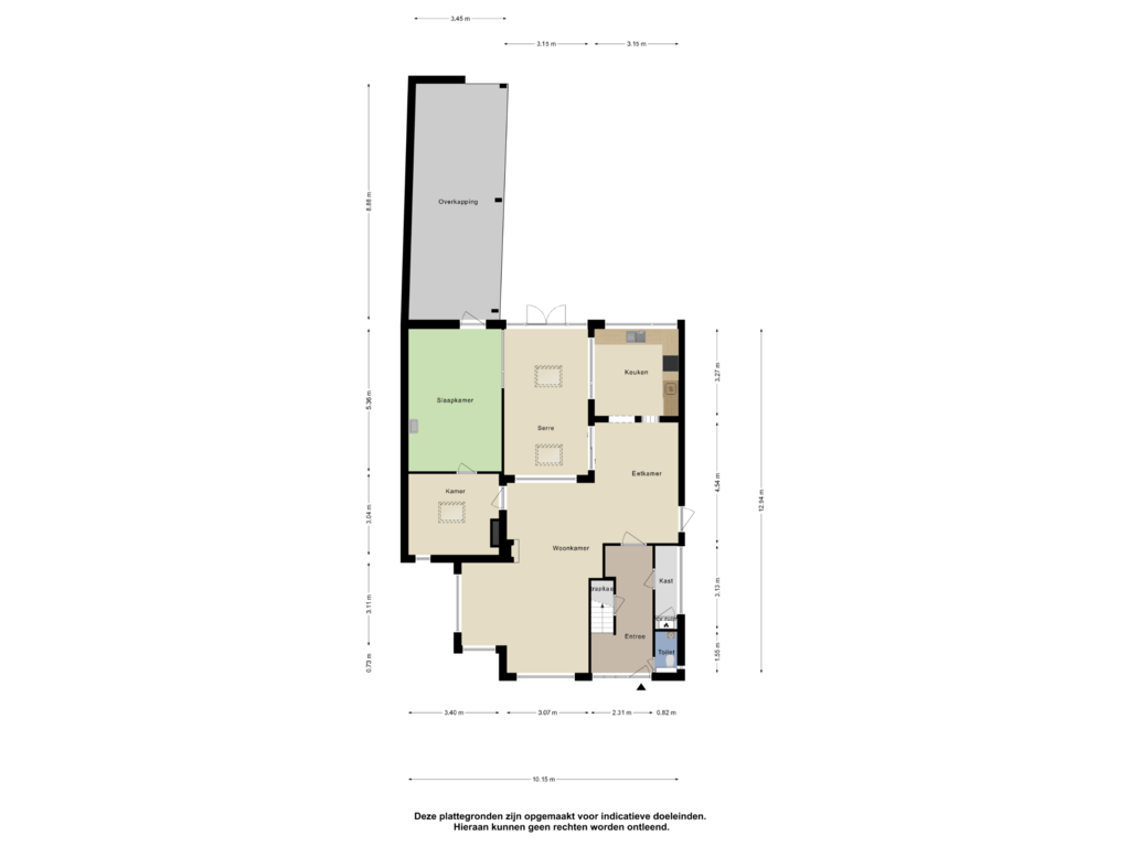 View floorplan of Begane Grond of Tuindorpweg 19-A