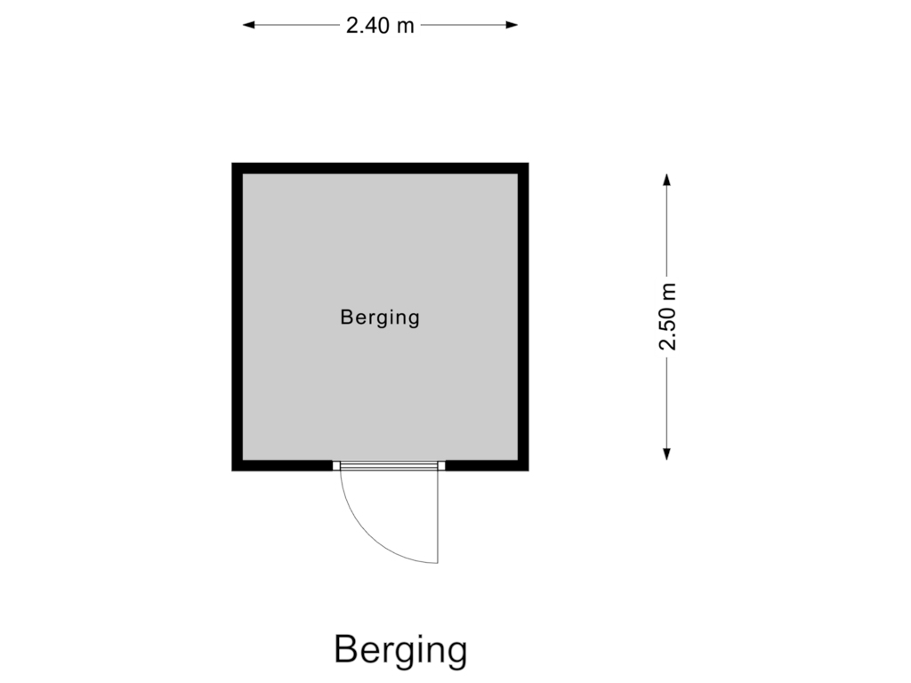 View floorplan of Berging of De Zaete 13