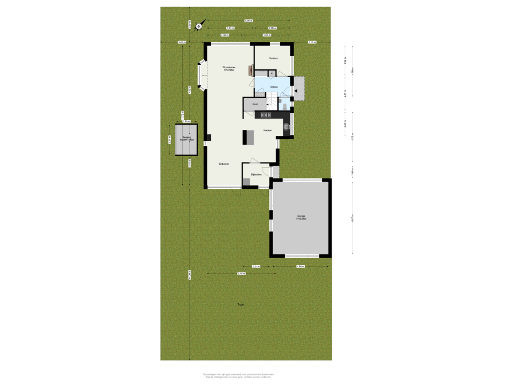 Bekijk plattegrond van Begane Grond Tuin van Burgemeester van Meetelenstraat 4