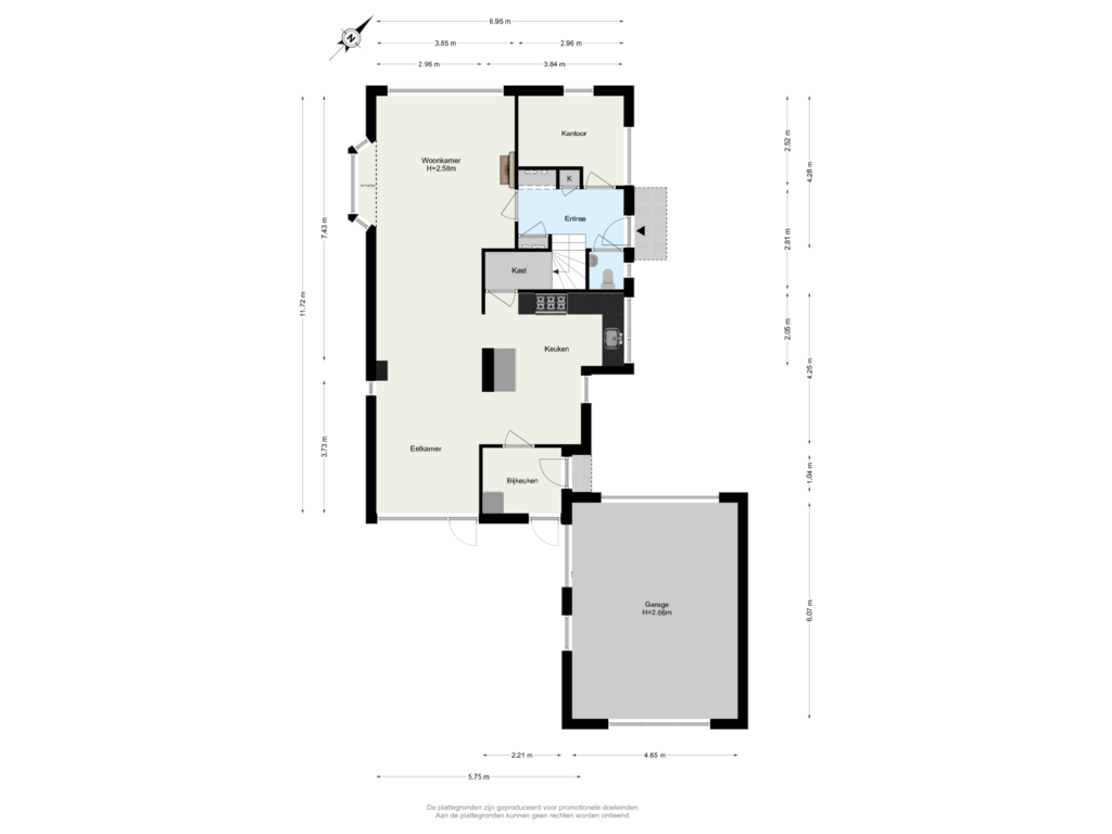 Bekijk plattegrond van Begane Grond van Burgemeester van Meetelenstraat 4