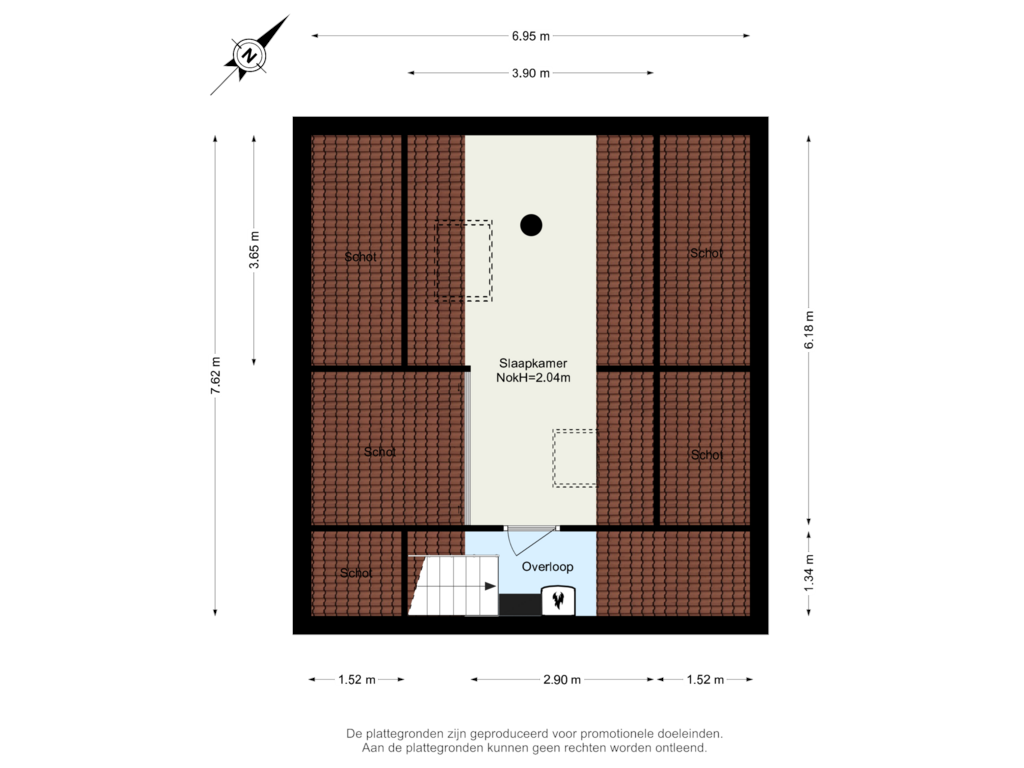 Bekijk plattegrond van 2de Verdieping van Burgemeester van Meetelenstraat 4