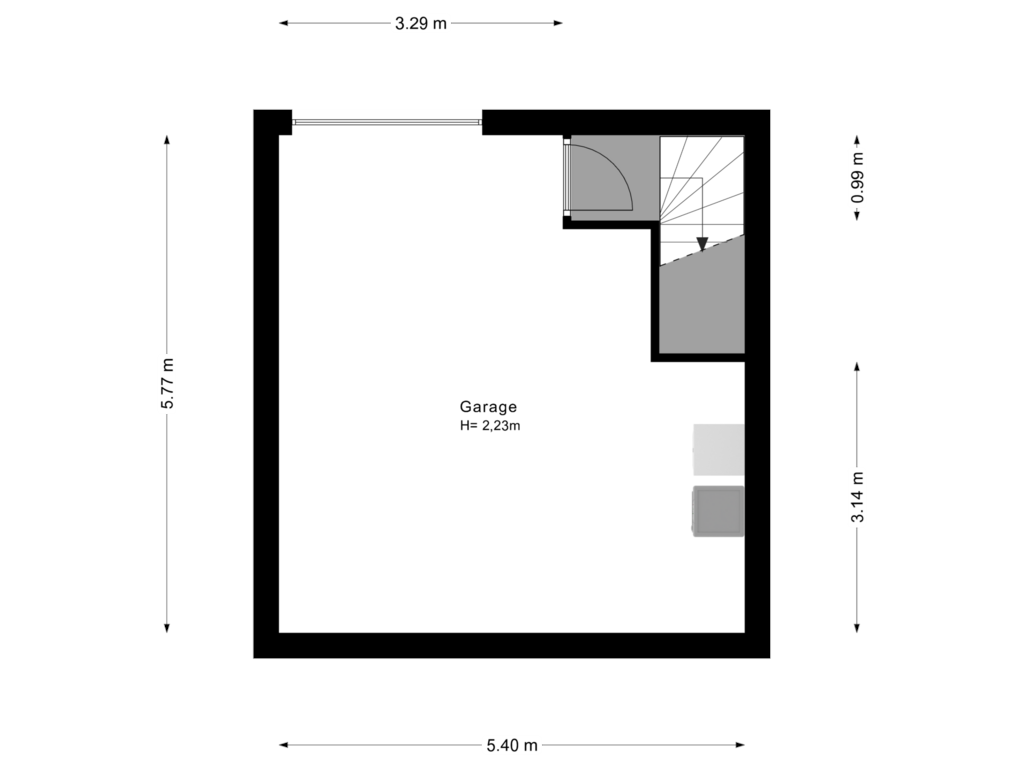 View floorplan of Kelder of Laan van Oud-Kralingen 8